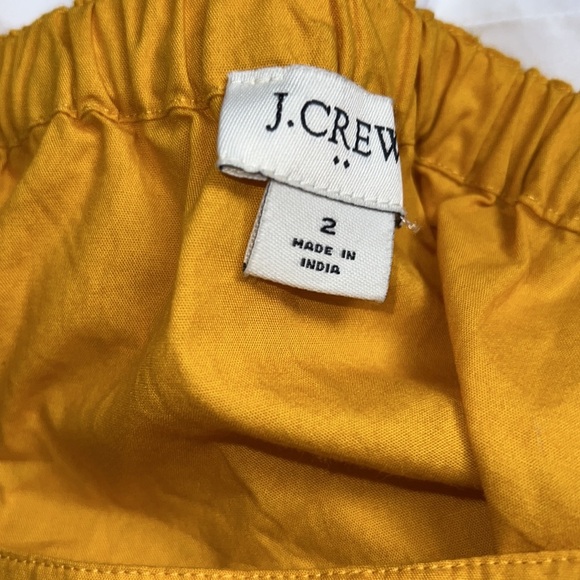 JCrew Square-neck top in cotton poplin with pom-poms. Size 2. Yellow/gold - Picture 7 of 8